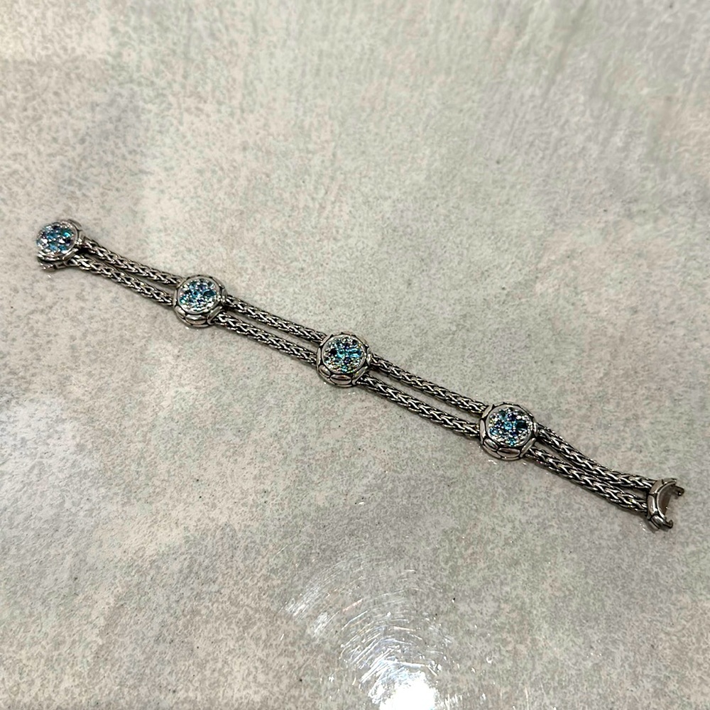 John Hardy Kali Pure Lavafire Sea Colorway Station Bracelet